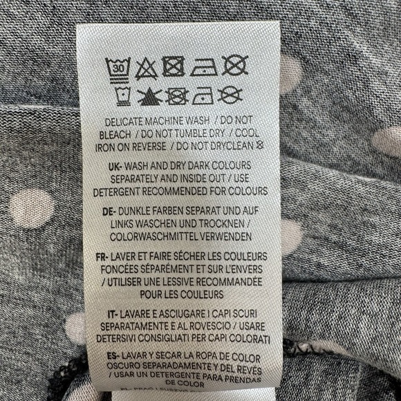 Boden Abigail Dress Womens 10R Polka Dot Navy Pink Midi Long Sleeve Jersey Knit - Picture 11 of 16